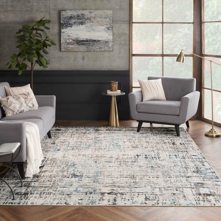 Nourison Arctic AT101 Blue Multi 8x10 Area Rug
