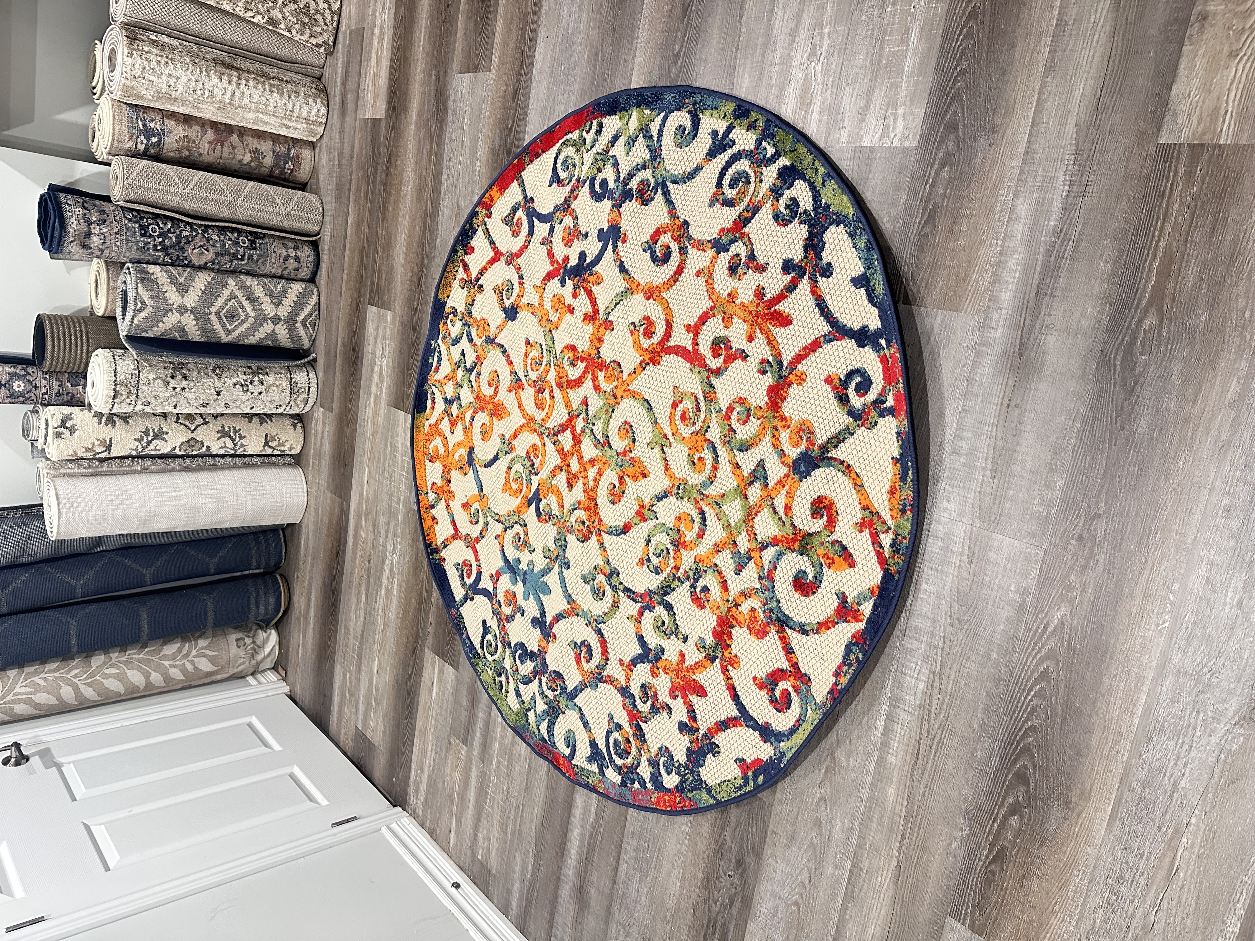 Nourison Aloha ALH21 Multicolour 5’3” Round Indoor/Outdoor Rug